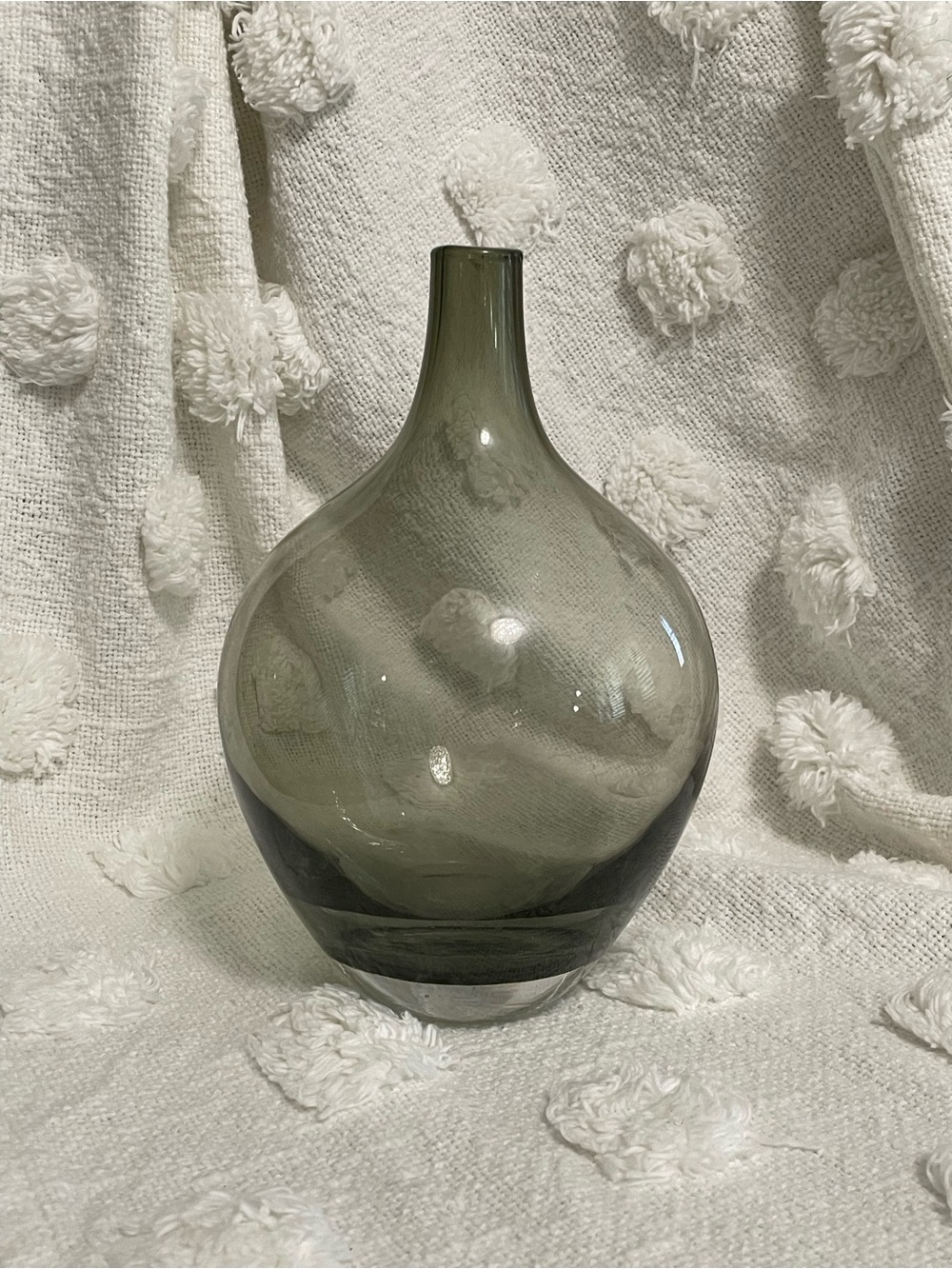 Ikea Retired Salong Jelinek Glass‎ Vase - Smoke Gray 8”